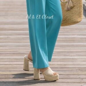 Larroudé Dolly Mule Raffia Platform Block Heels Beach Size 11 New With Box